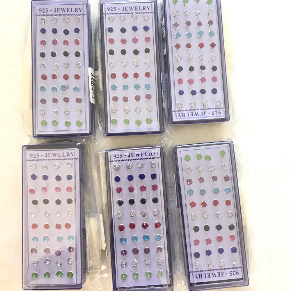 6 sets of Swarovski crystal earrings